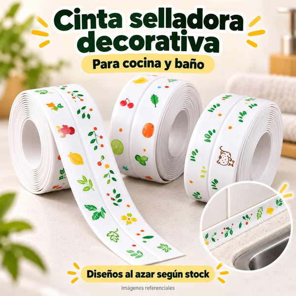 Cinta selladora decorativa para cocina y baño