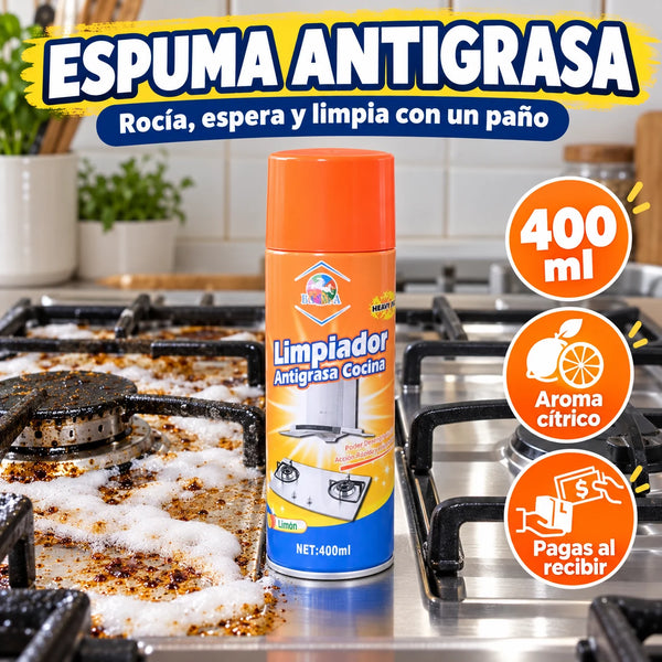 Espuma Antigrasa Rocía y Limpia 400 ml