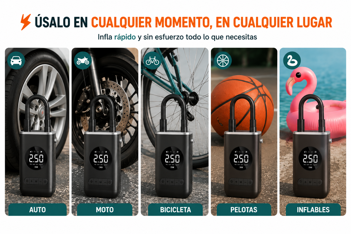 INFLADOR PORTÁTIL INALÁMBRICO