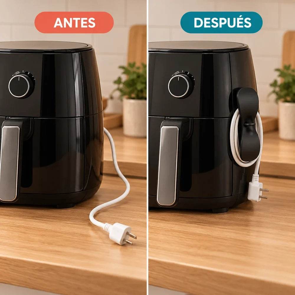 Antes y después: cables ordenados