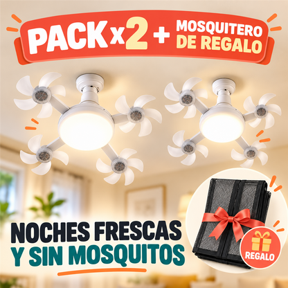Ventilador de Techo LED 4 Aspas · Luz y aire en un solo lugar