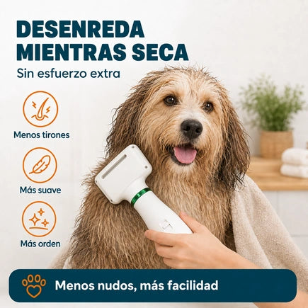 Secador Peine 2 en 1 para Mascotas