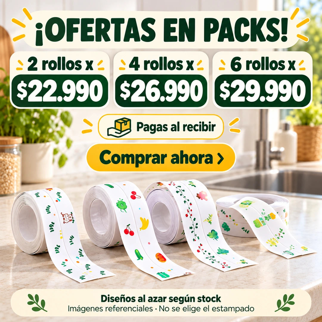 Ofertas en packs: 2 rollos $22.990, 4 rollos $26.990, 6 rollos $29.990
