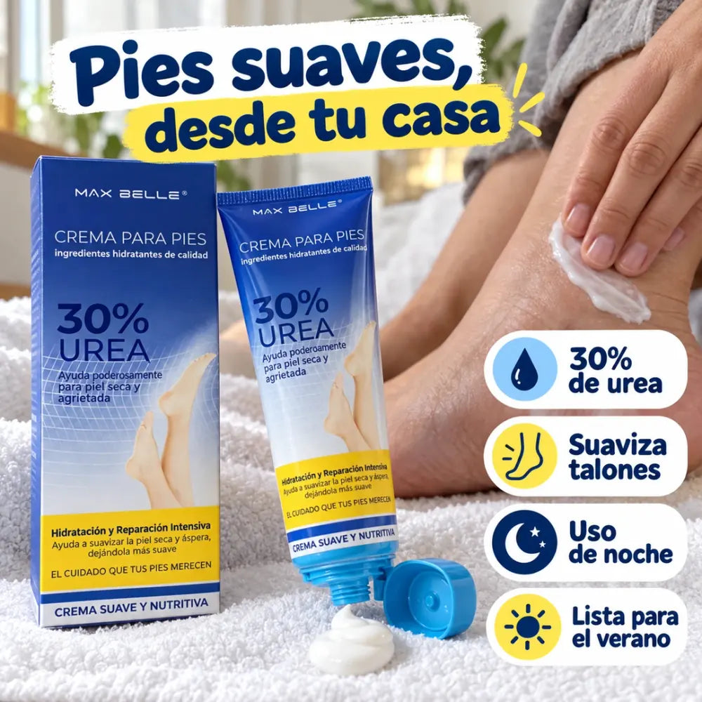 Beneficios de la crema 30% urea: suaviza talones, uso de noche, lista para el verano