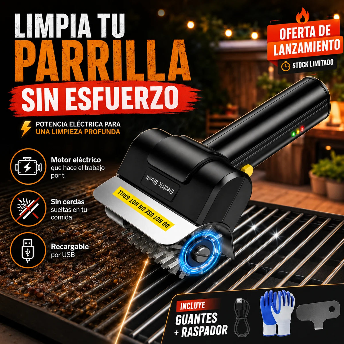 Cepillo Eléctrico GrillPro™